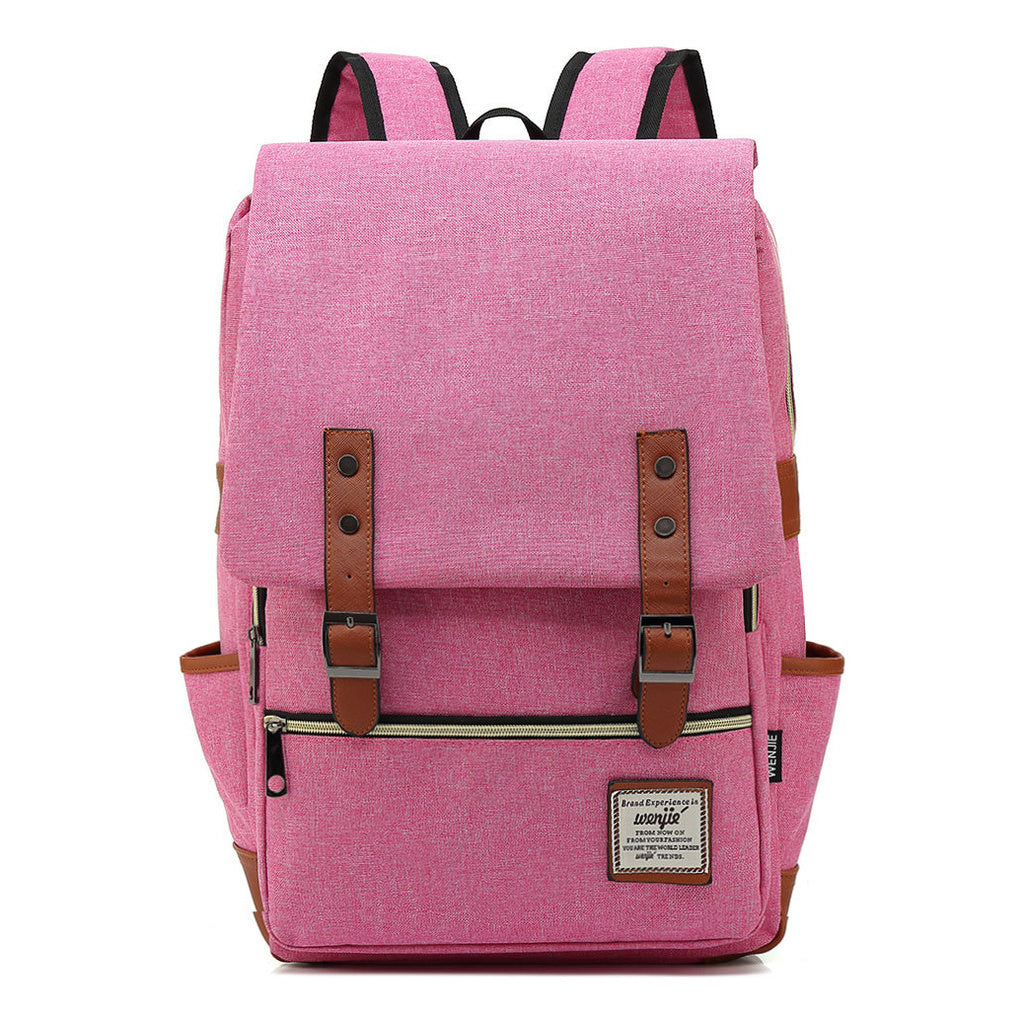 Printed Teenage Student Backpack For Men And Women With Casual Belt Buckle Classic Backpack