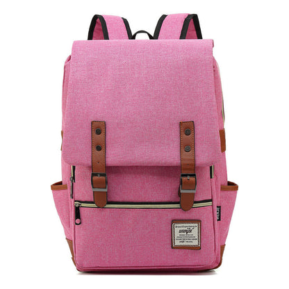 Printed Teenage Student Backpack For Men And Women With Casual Belt Buckle Classic Backpack