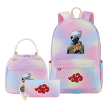 Naruto Teenage Girls School Bag Lunch Bag Three Piece Backpack Set