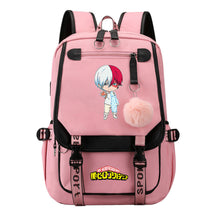 Comics My Heroes Academy Usb Youth Student Backpack Men's And Women's Leisure Ribbon Flip Backpack