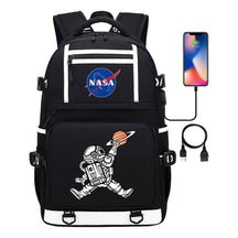 Fashionable Space Printed Usb Student Backpack Backpack Leisure Travel Backpack