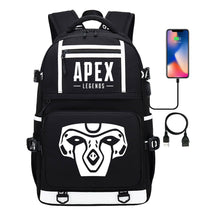 Apex Hero Print Usb Youth School Bag Backpack Leisure Travel Backpack
