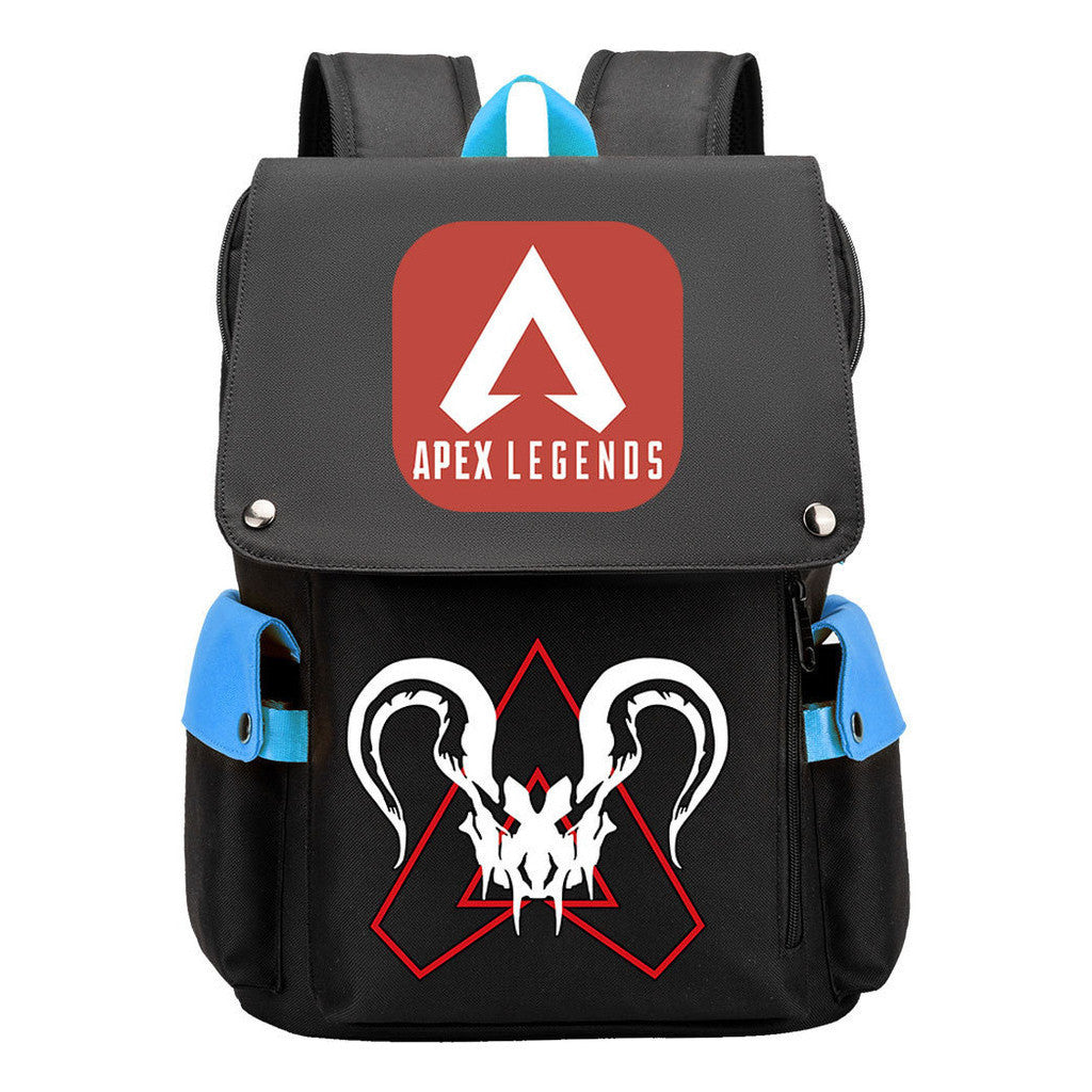 Apex Hero Print Usb Charging Cap Headpiece Student Backpack Leisure Backpack