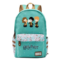 School Of Witchcraft And Wizardry Student Backpack With Floral Canvas Backpack