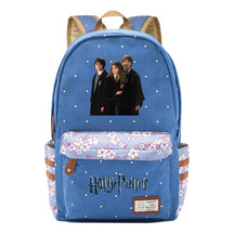 School Of Witchcraft And Wizardry Student Backpack With Floral Canvas Backpack