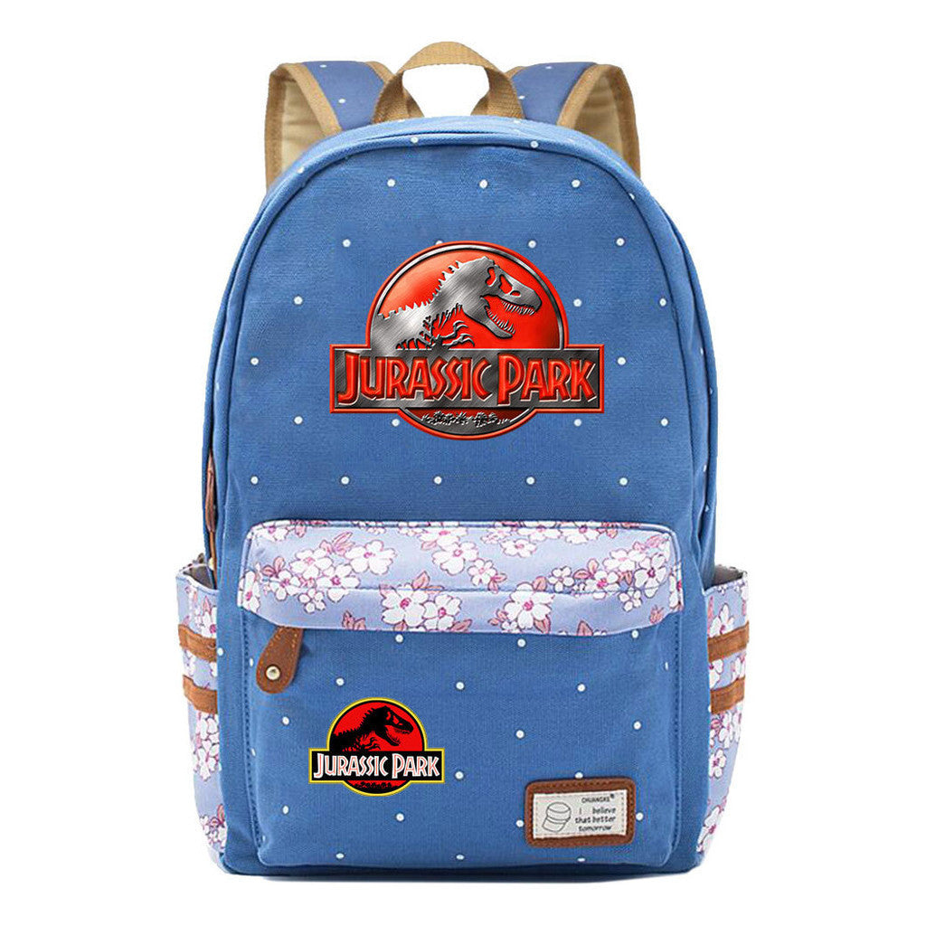 Jurassic Park Dinosaur Printed Student Backpack Leisure Backpack