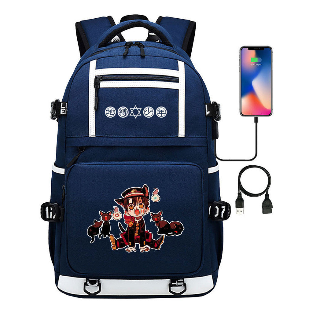 Usb Youth Student School Bag Men's And Women's Backpack Leisure Travel Backpack