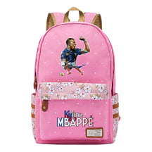 Football Star Mbappe Printed Teenage Girl Student Backpack, Fashionable And Casual Backpack