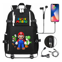 Super Mario Printed Teenage Student Backpack With Large Capacity For Men And Women's Leisure Travel Backpack