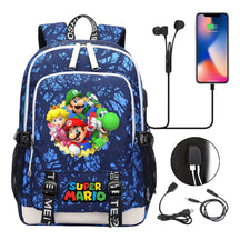Super Mario Usb Youth School Bag Men's And Women's Leisure Sports Backpack