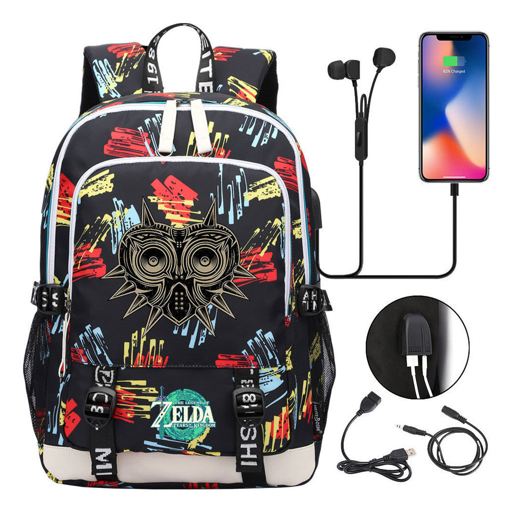 Usb Youth Student Backpack For Men And Women's Leisure Sports Backpack