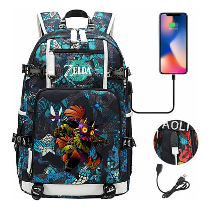Printed Backpack For Men And Women With Large Capacity Leisure Travel Backpack