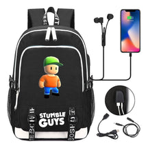 Printed Student Backpack Usb Men's And Women's Leisure Backpack