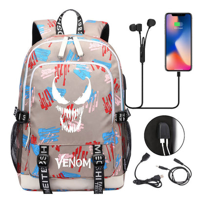 Youth Student Backpack Usb Men's And Women's Leisure Backpack