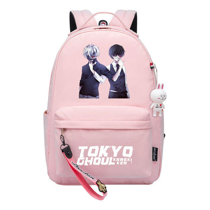 Manga Printed Teenage Student Backpack, Casual Bag, Girl Backpack