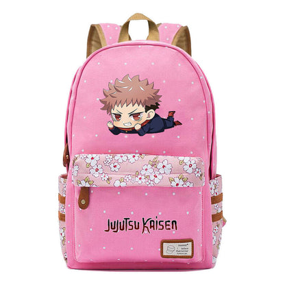 Cartoon Teenage Girl Student Backpack Casual Canvas Backpack
