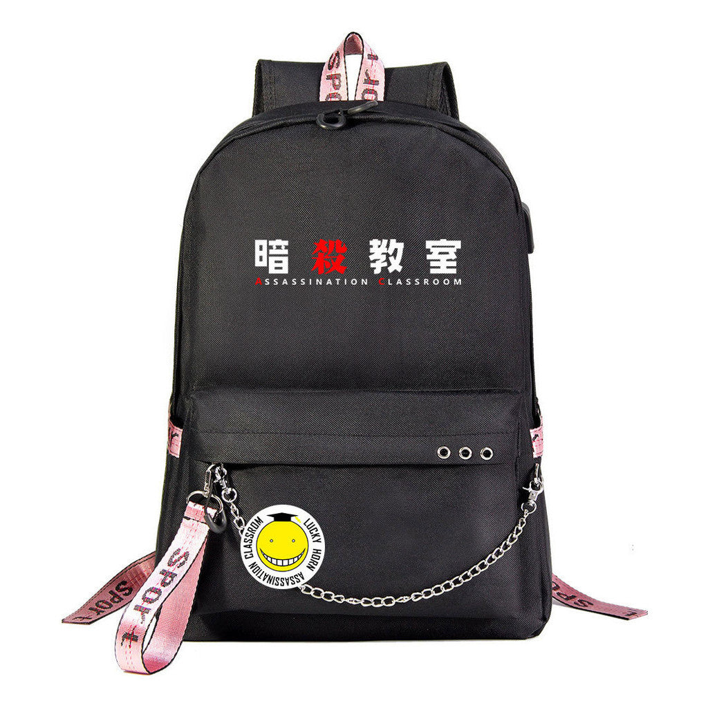 Anime Dark Usb Youth Student Backpack For Men And Women's Leisure Travel Backpack