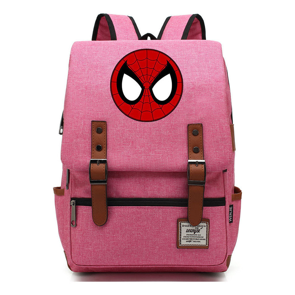 Superhero Printed Youth Student Backpack, Classic Backpack For Men And Women