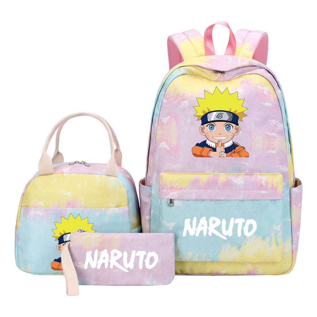 Naruto Girls School Bag Lunch Bag Three Piece Set Backpack Set