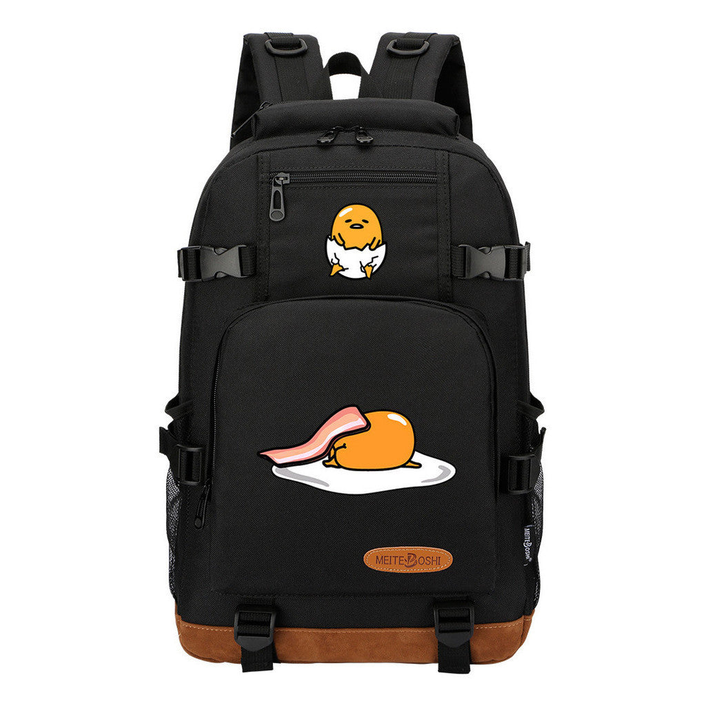 Lazy Egg Teenage Student Backpacks Boys And Girls Backpack