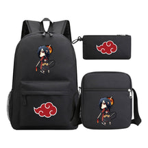 Anime Naruto Starry Sky Youth School Bag Three Piece Set For Boys And Girls Backpack Set