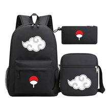 Anime Naruto Starry Sky Youth School Bag Three Piece Set For Men And Women Backpack Set