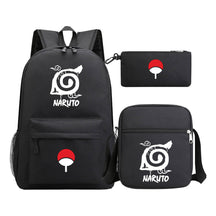 Anime Naruto Starry Sky Youth School Bag Three Piece Set For Men And Women Backpack Set
