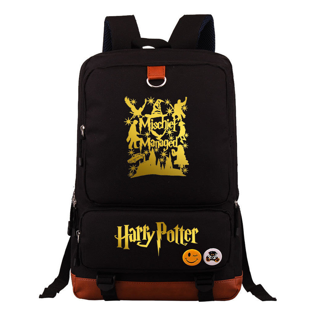 Golden Magic School Youth Student School Bag Large Capacity Travel Bag Men's And Women's Backpack