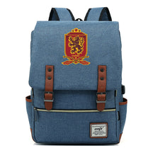 School Of Witchcraft And Wizardry Youth Backpack Usb Leisure Belt Buckle Backpack