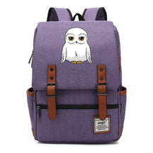 Cartoon White Owl Youth Student Backpack For Men And Women With Casual Belt Buckle Backpack