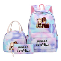 Ground Bound Youth Huazijun Student Girls School Bag Lunch Bag Three Piece Set Backpack Set