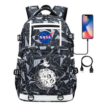Fashionable Space Printed Usb Student Backpack Backpack Leisure Travel Backpack