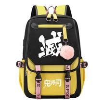 Cartoon Fashion Usb Youth Student School Bag Casual Ribbon Flip Backpack