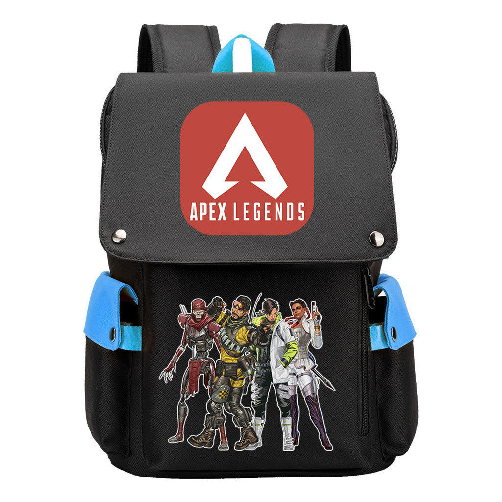 Apex Hero Print Usb Charging Cap Headpiece Student Backpack Leisure Backpack