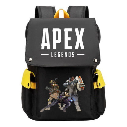 Apex Hero Print Usb Charging Cap Head Style Student School Bag Casual Backpack