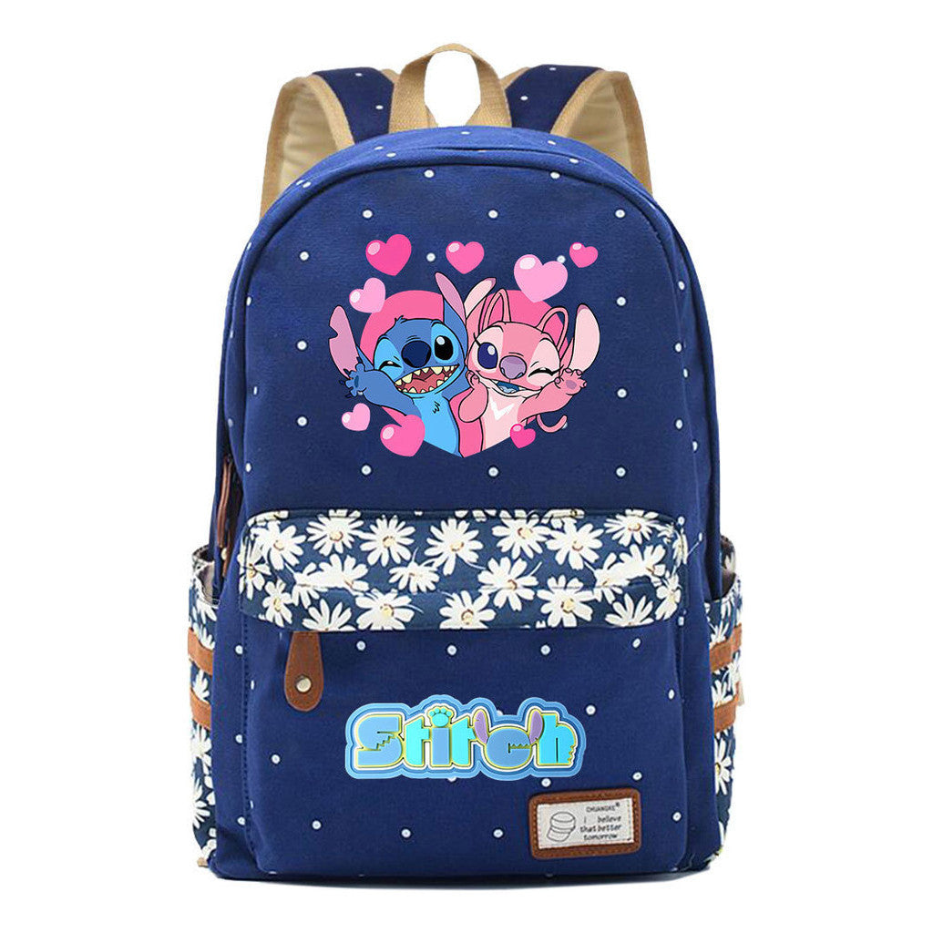 Japanese Anime Interstellar Baby Stitch Printed Youth Backpack Casual Backpack