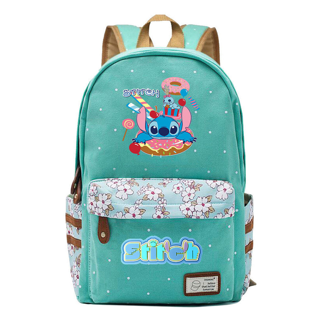 Interstellar Baby Stitch Printed Youth Student Backpack Casual Backpack