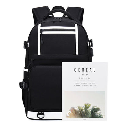 Golden Football Star Mbappe Usb Youth Student Backpack Boy's And Girl's Backpack Leisure Travel Backpack