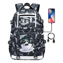 Manga Black Deacon Black Butler Printed Usb Youth Student Backpack Men's And Women's Leisure Travel Backpack