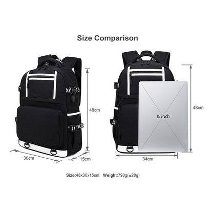 Usb Student Backpack Men's And Women's Backpack Leisure Travel Bag