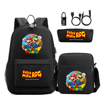 Usb Password Lock Youth Student Backpack Three Piece Set For Men And Women Backpacks