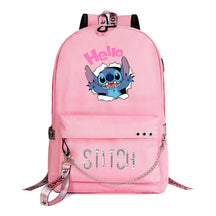 Interstellar Baby Stitch Printed Youth Student School Bag Casual Weaving Strap Backpack