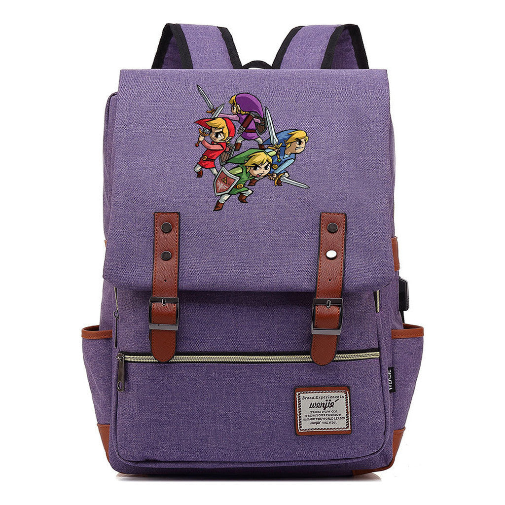 The Tears Of The Kingdom Of Zelda Game Printed Student Backpack Usb Men's And Women's Casual Backpack