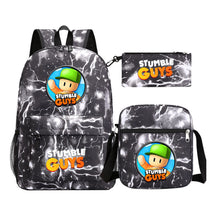 Printed Youth Student School Bag Three Piece Set Men's And Women's Shoulder Set Backpack