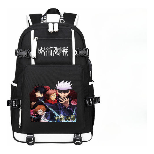 Printed Usb Youth Student Backpack For Men And Women's Leisure Large Capacity Travel Backpack