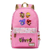 Toy Bear Game, Fashionable Print, Teenage Girl Student Backpack, Casual Canvas Backpack