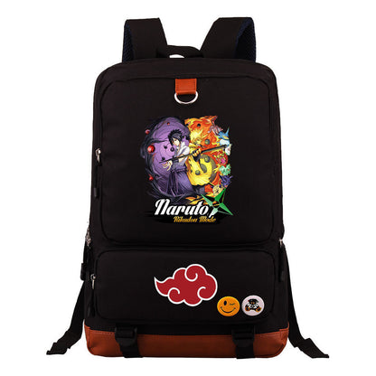 Cartoon Day Marvel Naruto Uchibo Youth Student School Bag Large Capacity Travel Bag Men's And Women's Backpack