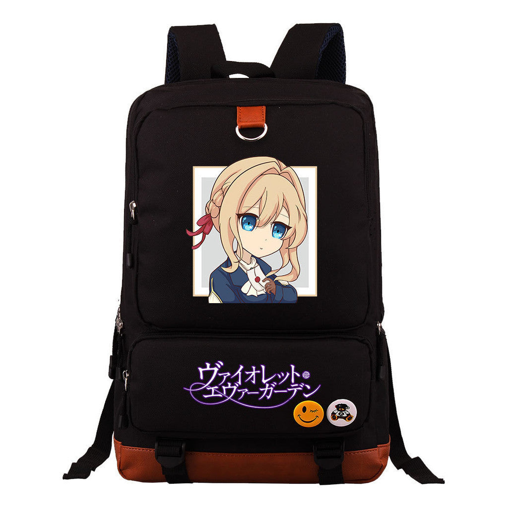 Printed Youth Student School Bag Large Capacity Travel Bag Men's And Women's Backpack
