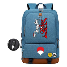 Naruto Print Usb Youth Student Backpack Leisure Travel Backpack