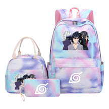 Naruto Student Girl Backpack Lunch Bag Three Piece Set Backpack Set